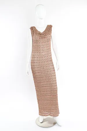Metallic Knit Maxi Dress