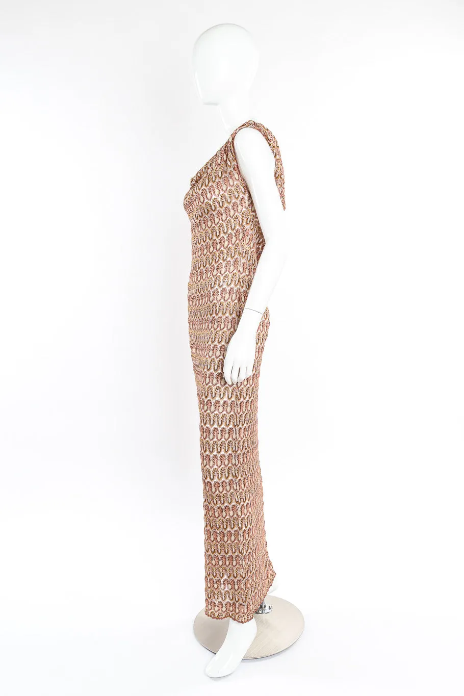 Metallic Knit Maxi Dress