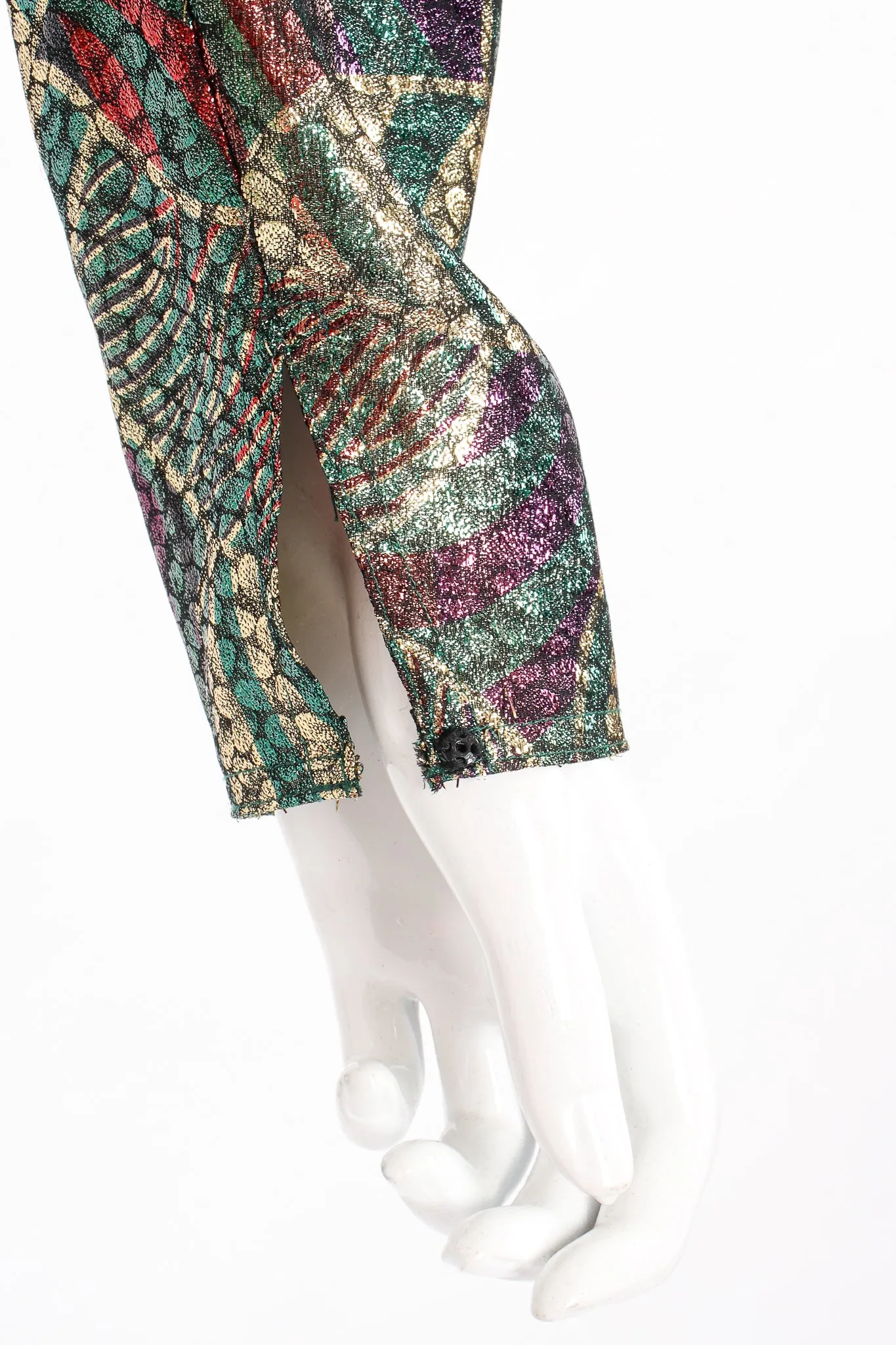 Metallic Mardi Gras Wrap Blouse