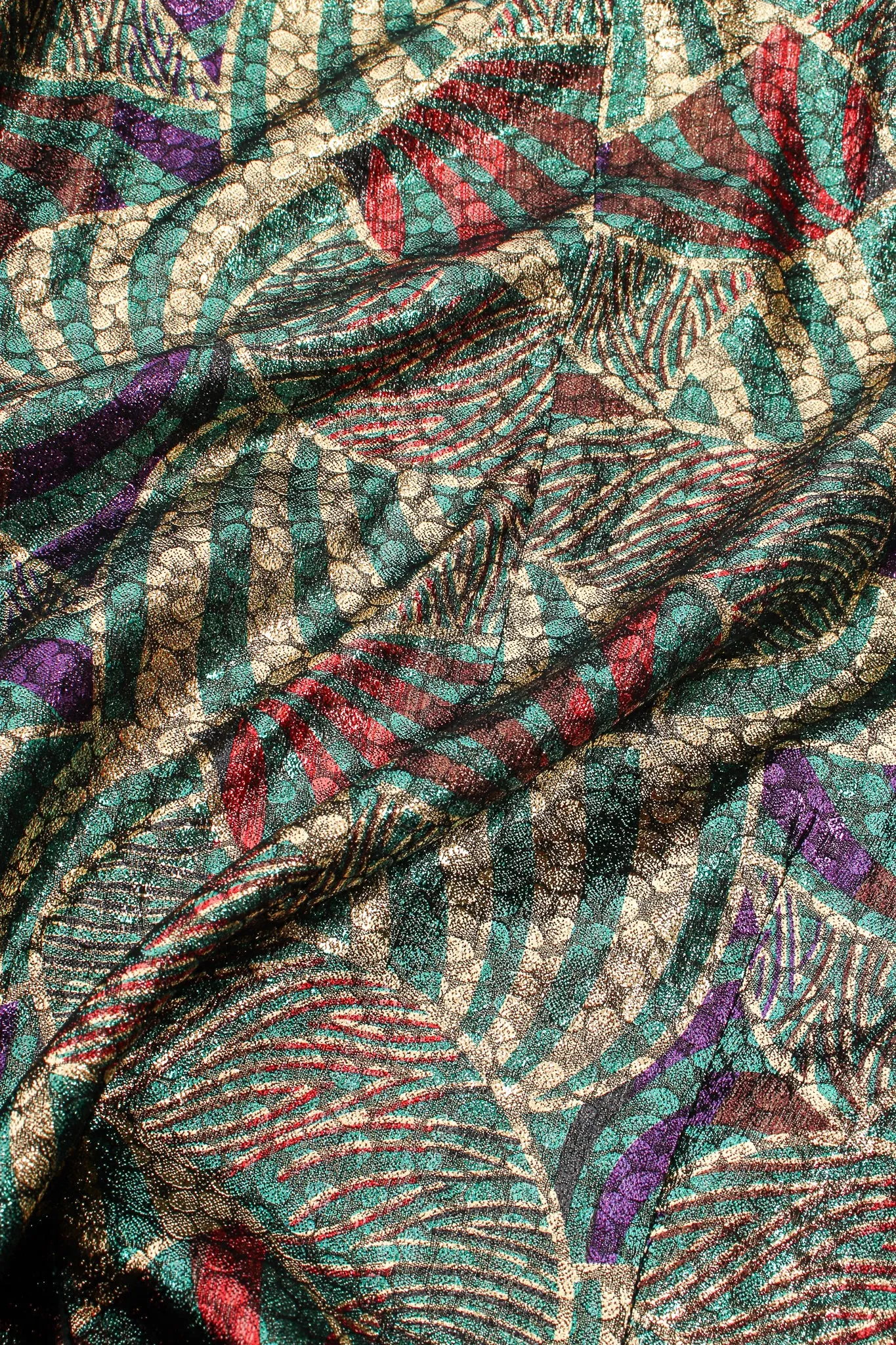 Metallic Mardi Gras Wrap Blouse