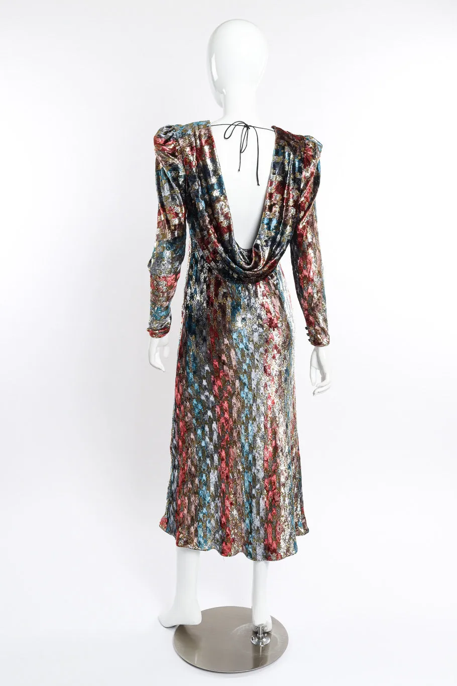 Metallic Silk Velvet Dress