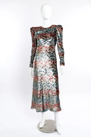 Metallic Silk Velvet Dress