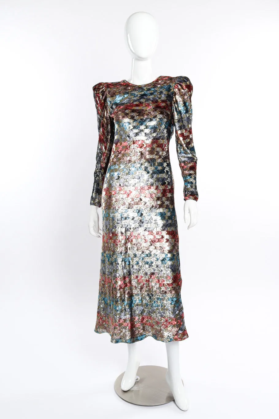 Metallic Silk Velvet Dress