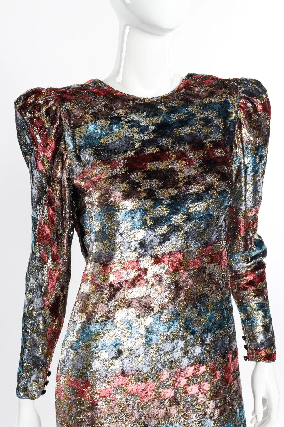 Metallic Silk Velvet Dress