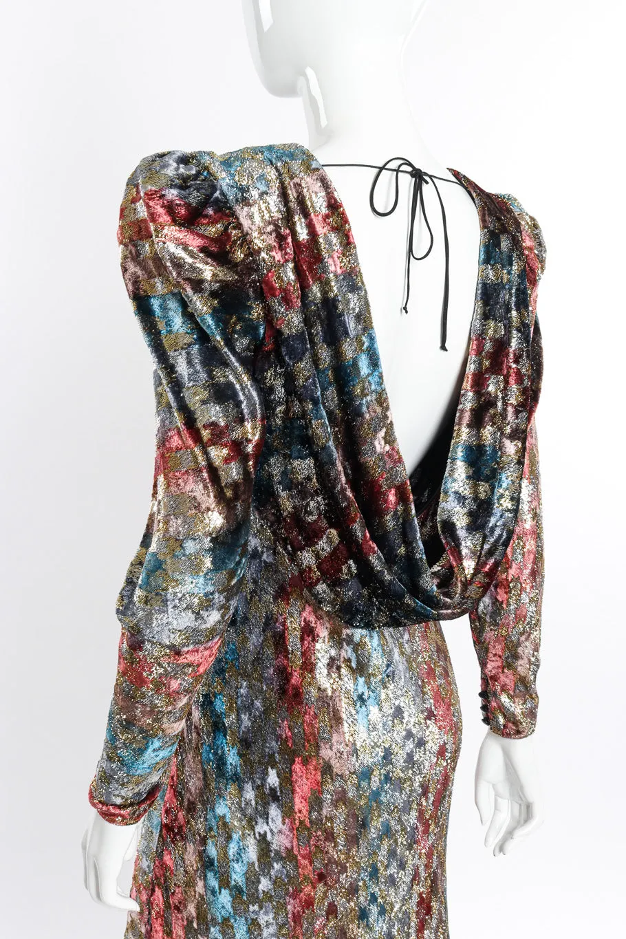 Metallic Silk Velvet Dress