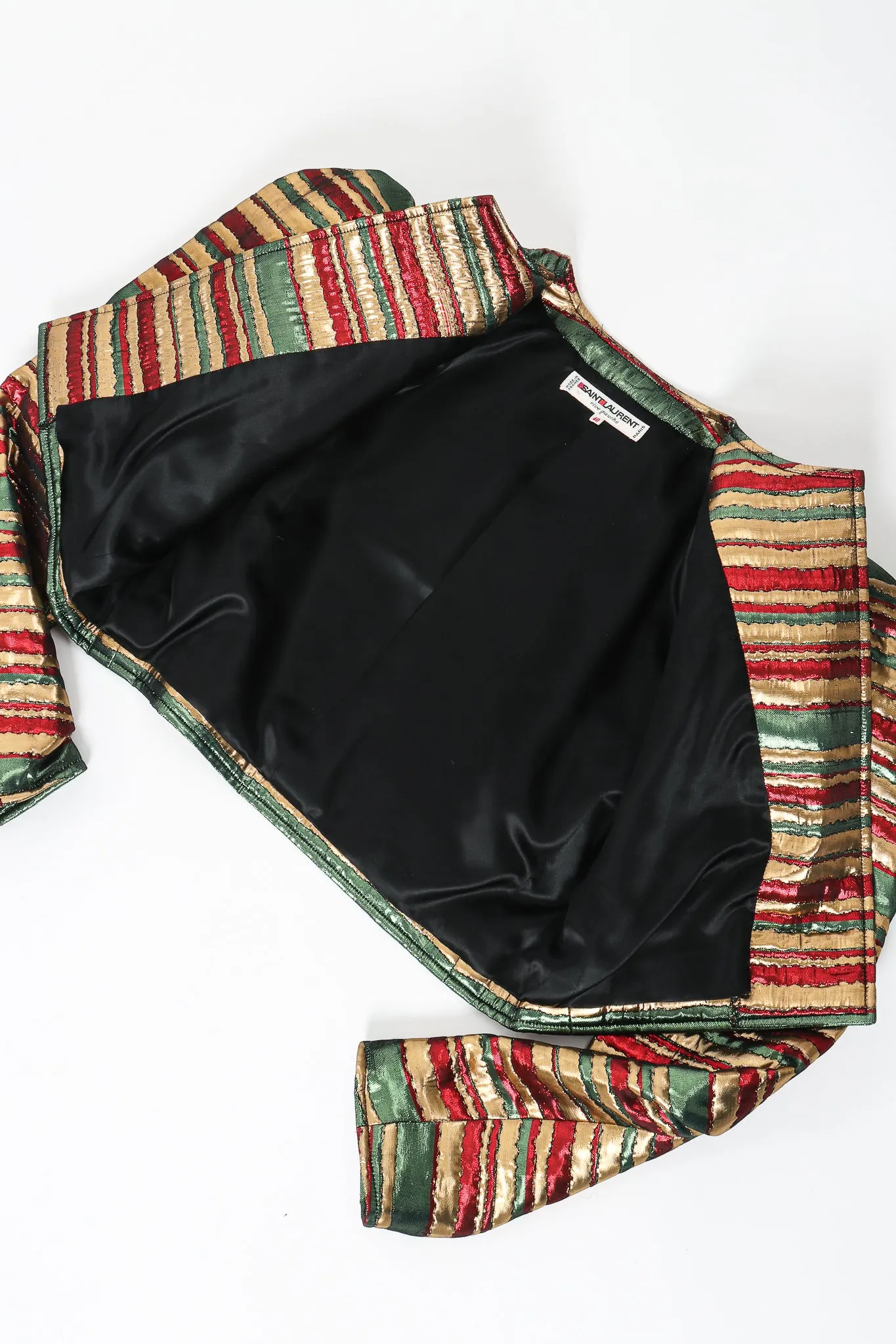 Metallic Stripe Bolero Jacket