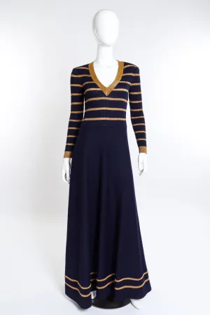 Metallic Stripe Knit Dress