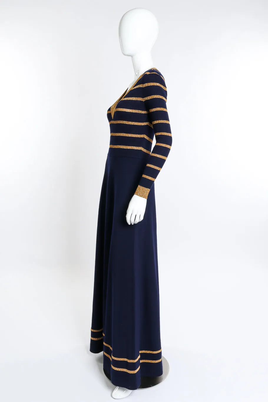 Metallic Stripe Knit Dress