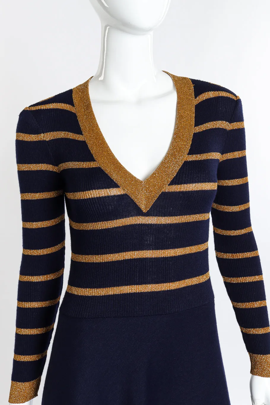 Metallic Stripe Knit Dress