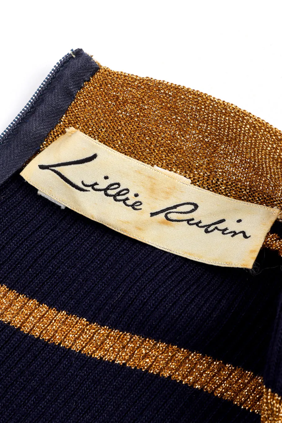 Metallic Stripe Knit Dress