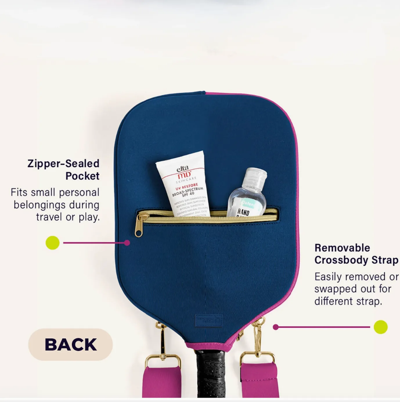 Pickleball Paddle Cover with Shoulder Strap