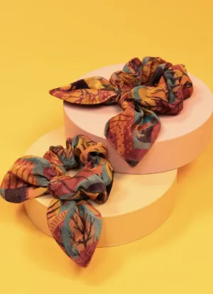 Powder Velvet Scrunchies Scandi Forest