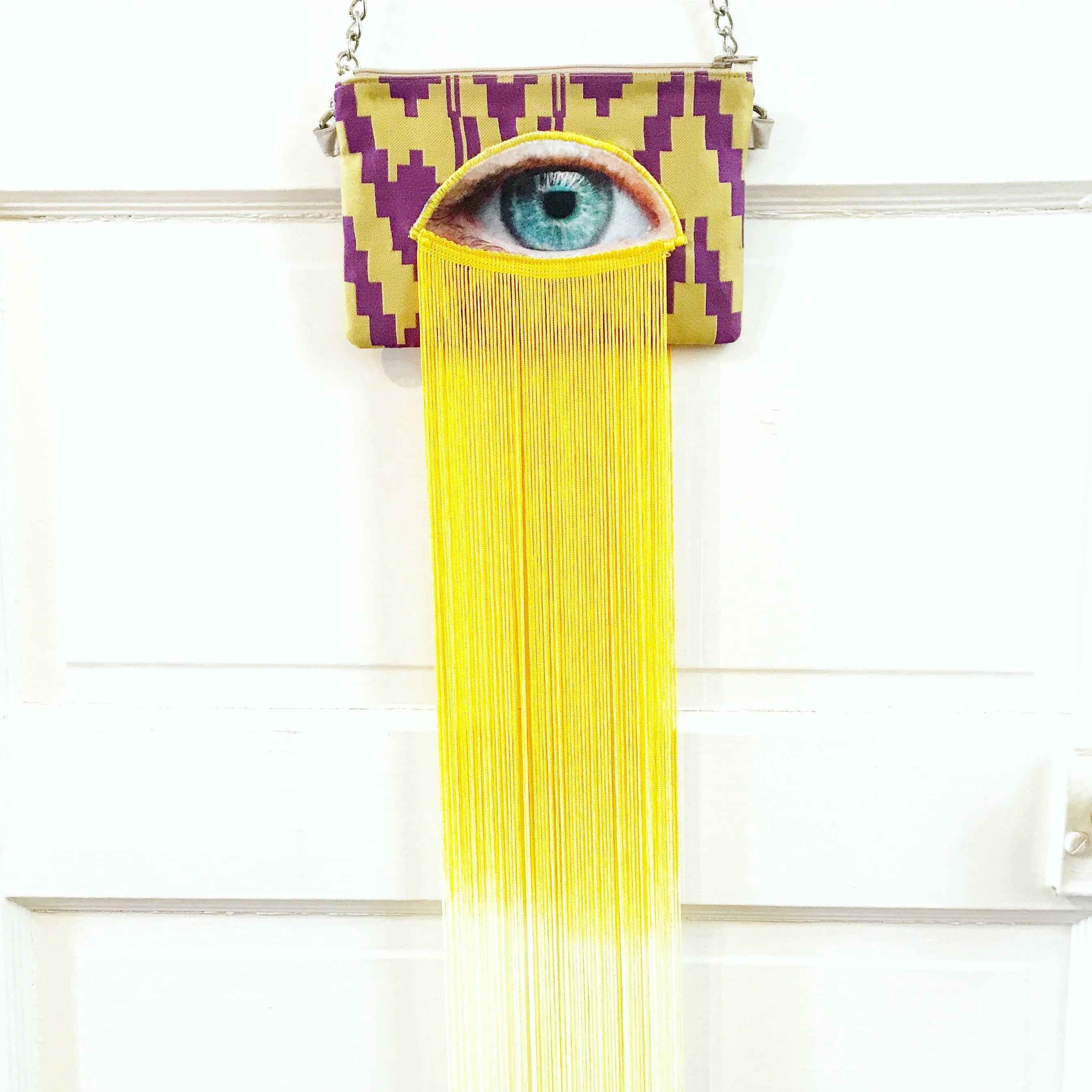 Purple and Gold Eye Clutch