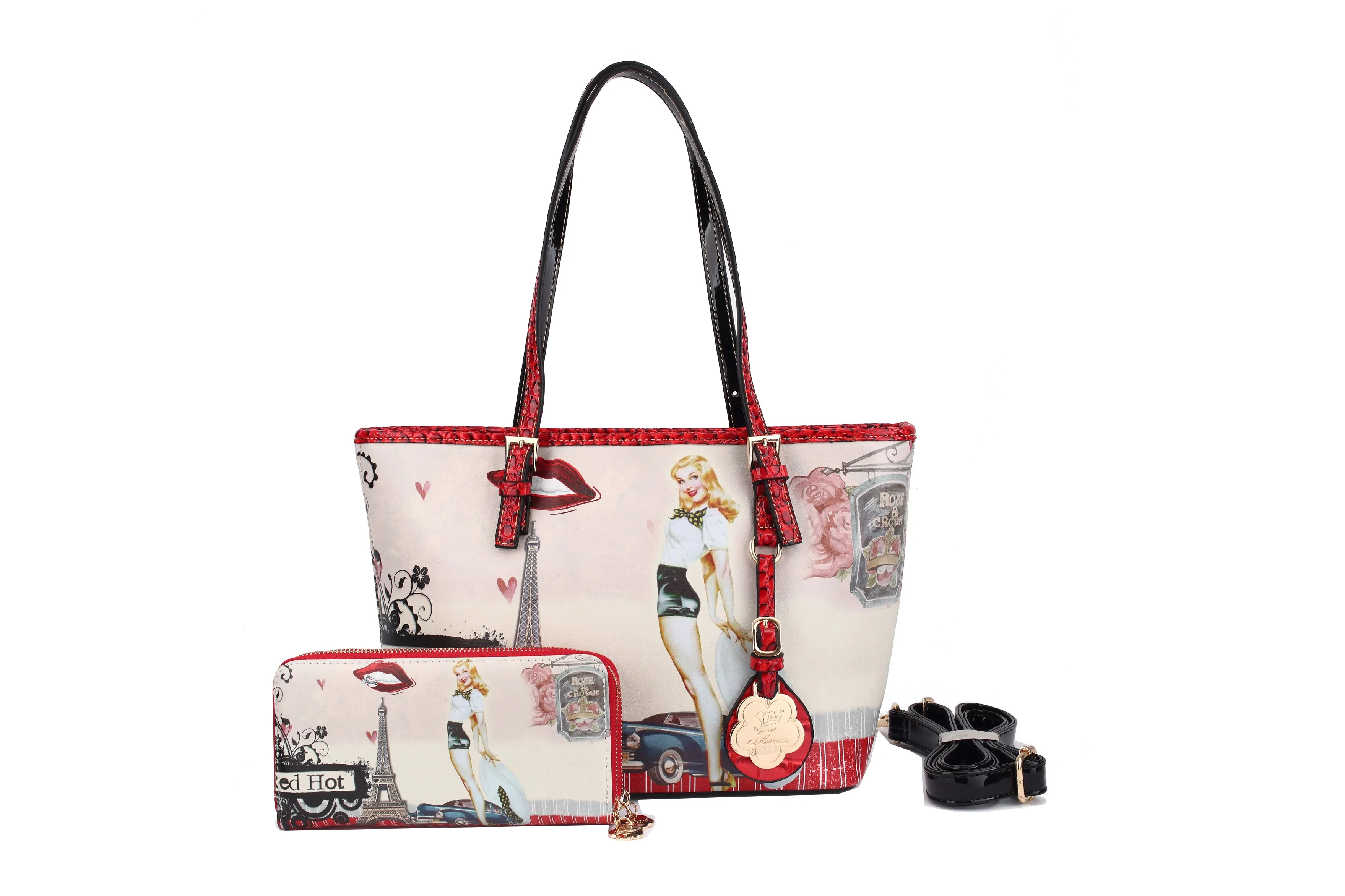 Retro Rebel Satchel Graphic Tote Bag [FH8060]