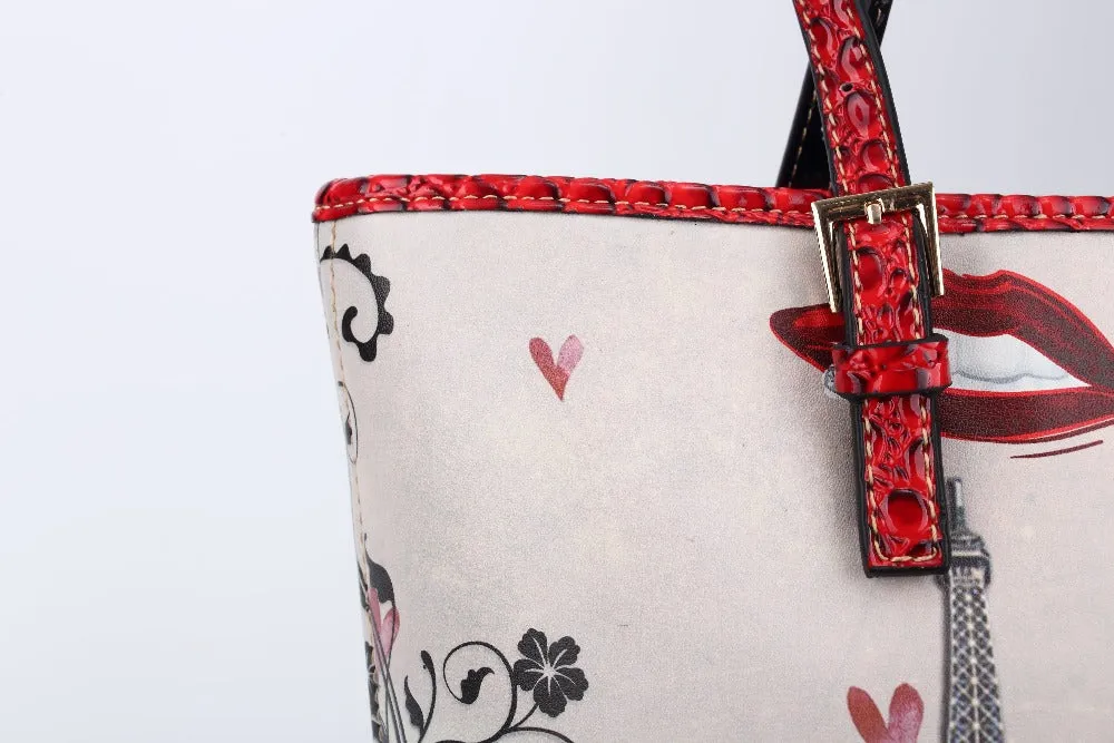Retro Rebel Satchel Graphic Tote Bag [FH8060]