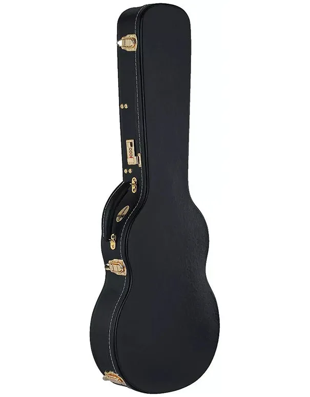 RockCase - Electric Guitar Hardshell Case (Hollowbody), Arched Lid, Curved - Black