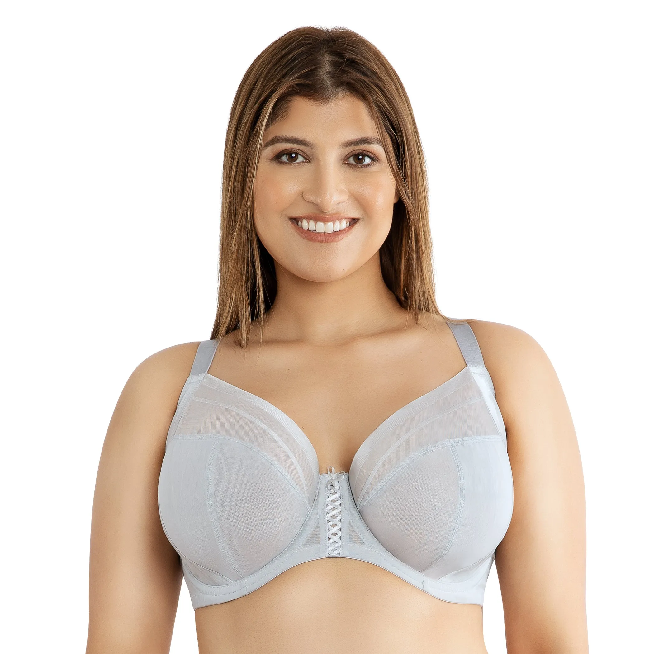 Shea Plunge Unlined Bra In Silver - Parfait