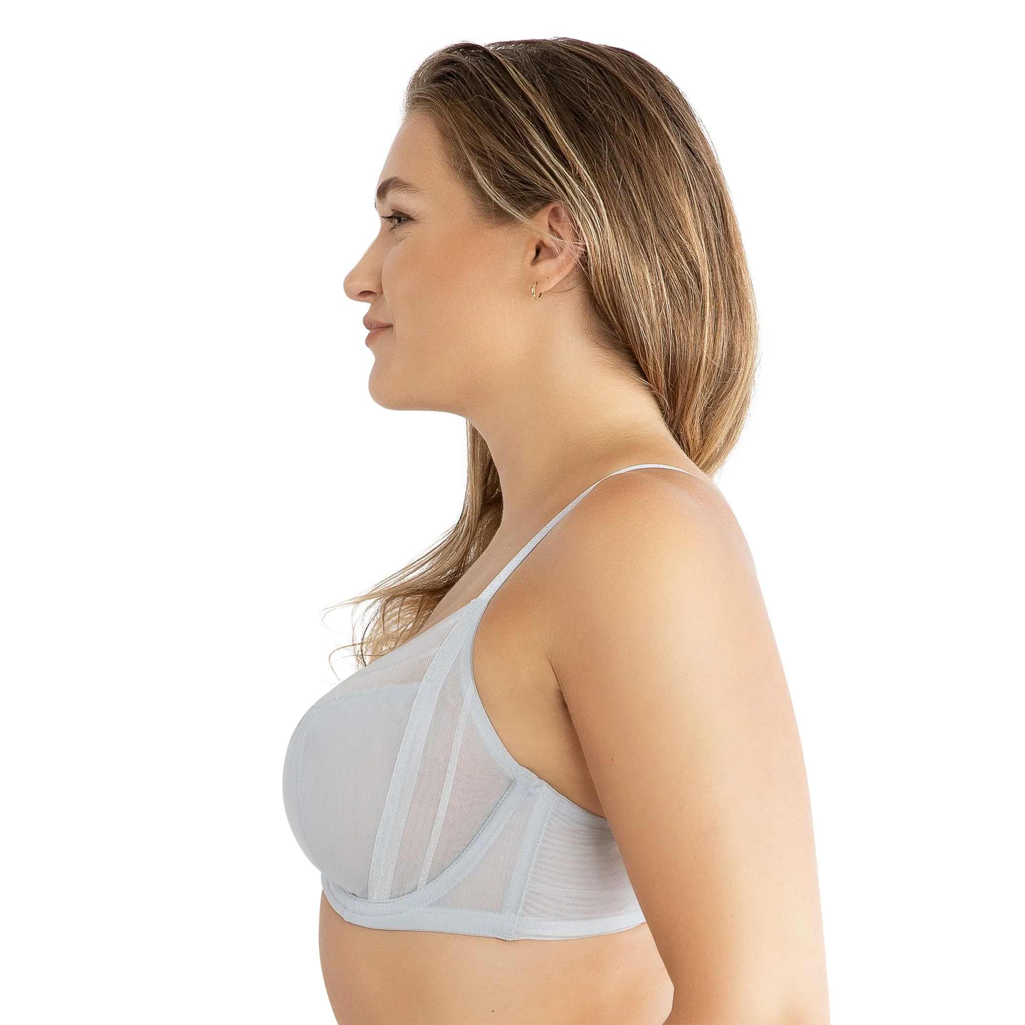 Shea Plunge Unlined Bra In Silver - Parfait