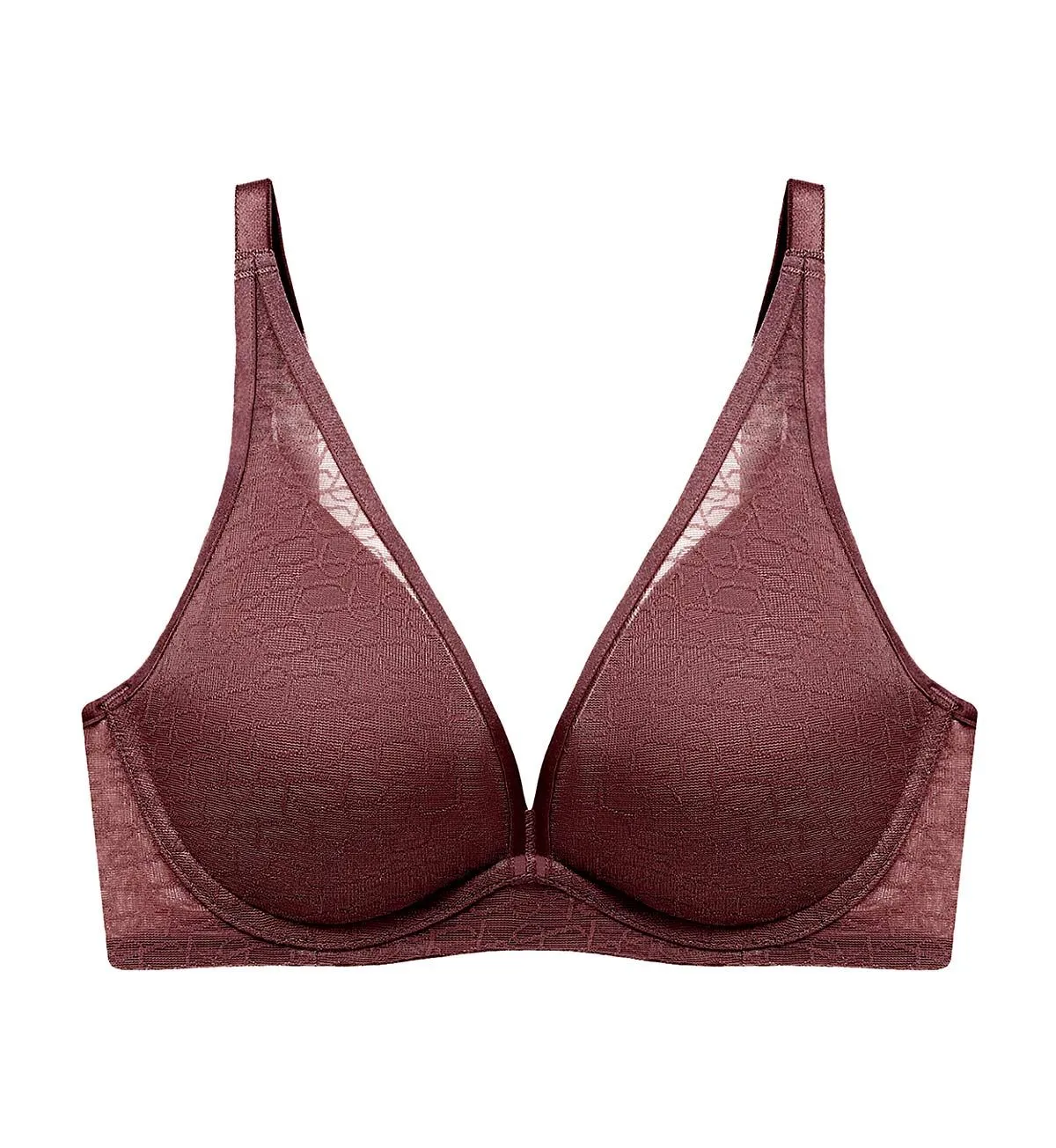 SIGNATURE SHEER NON WIRED PUSH UP DEEP V BRA