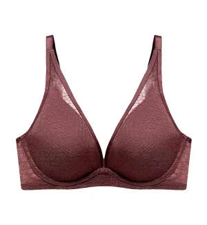 SIGNATURE SHEER NON WIRED PUSH UP DEEP V BRA