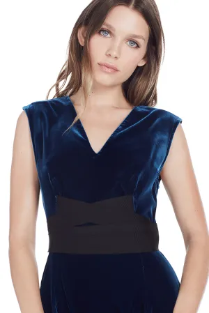 S/L Belted Fit and Flare Dress