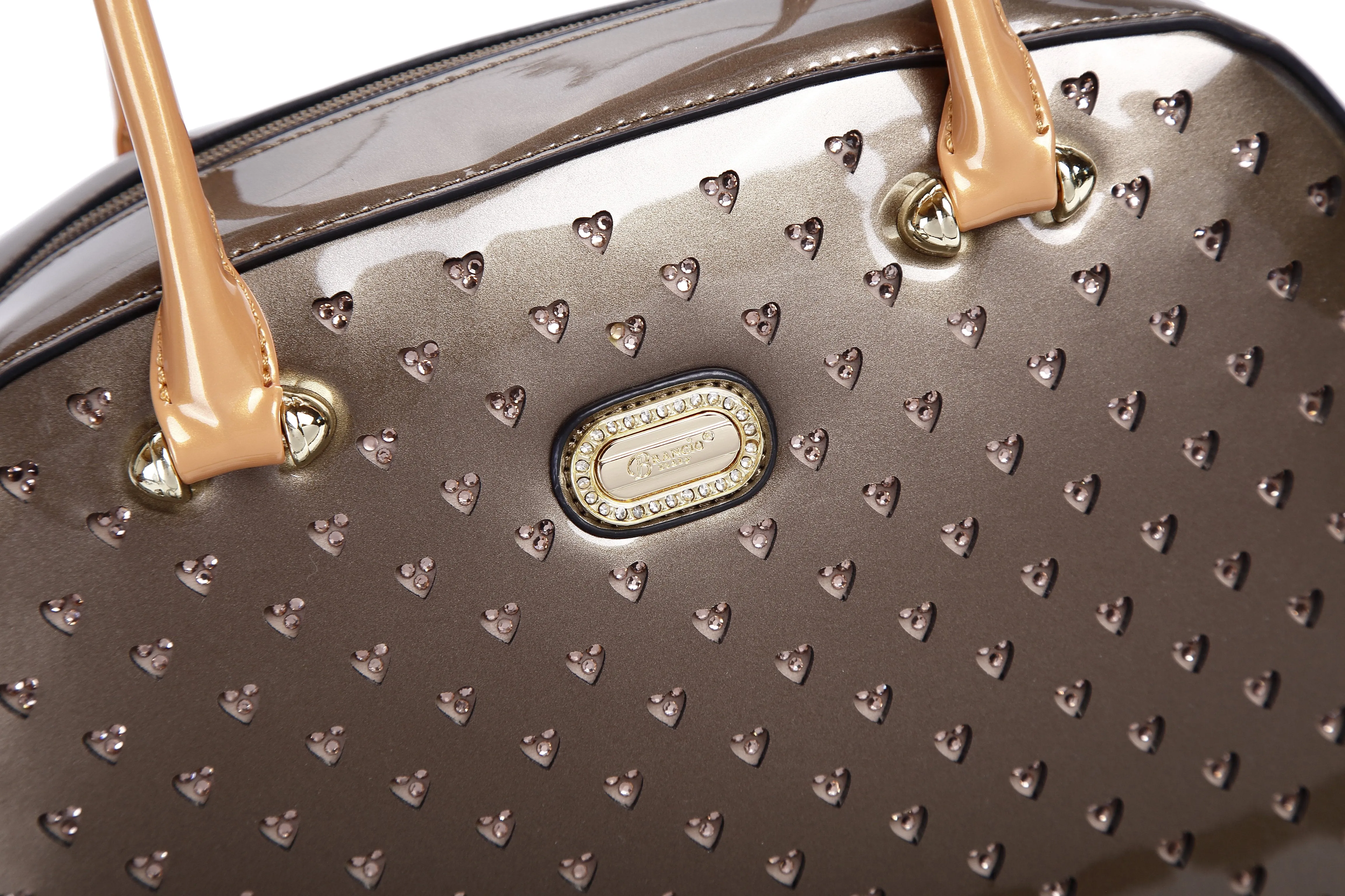 Starz Art Vegan Leather Retro Crystal Overnight Latch On Bag [RZO8329]