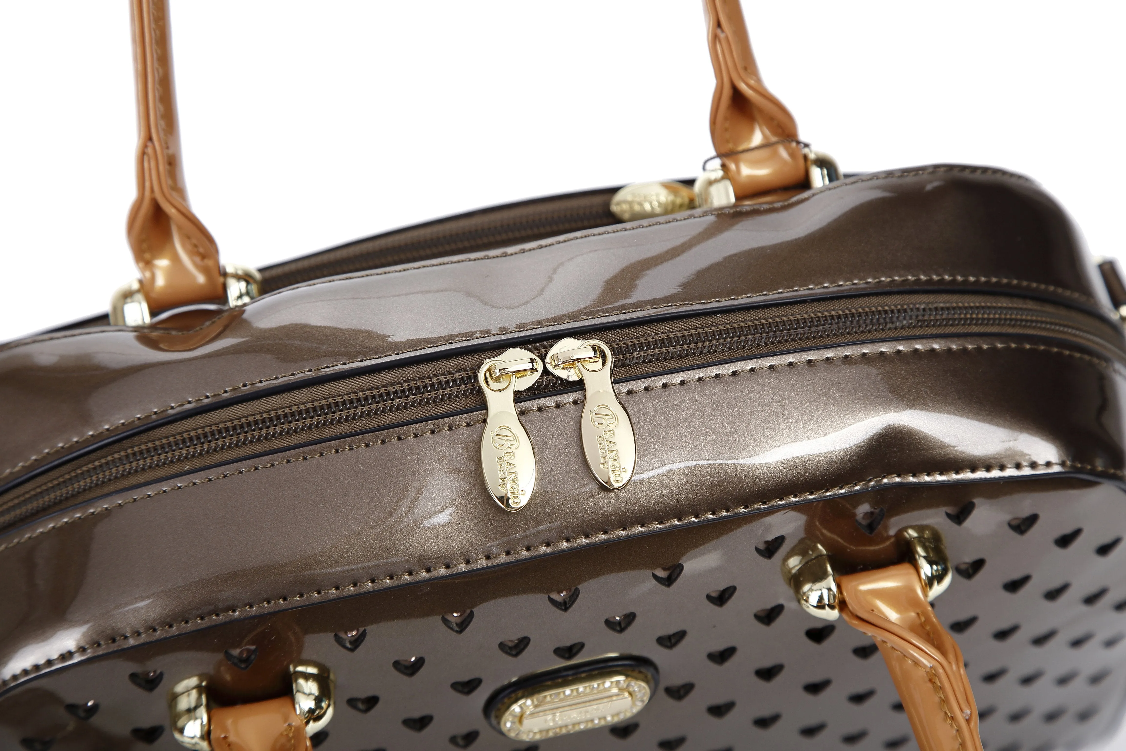 Starz Art Vegan Leather Retro Crystal Overnight Latch On Bag [RZO8329]