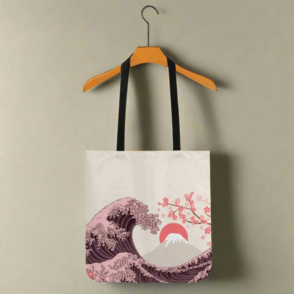 The Great Wave and Sakura Cloth Totes