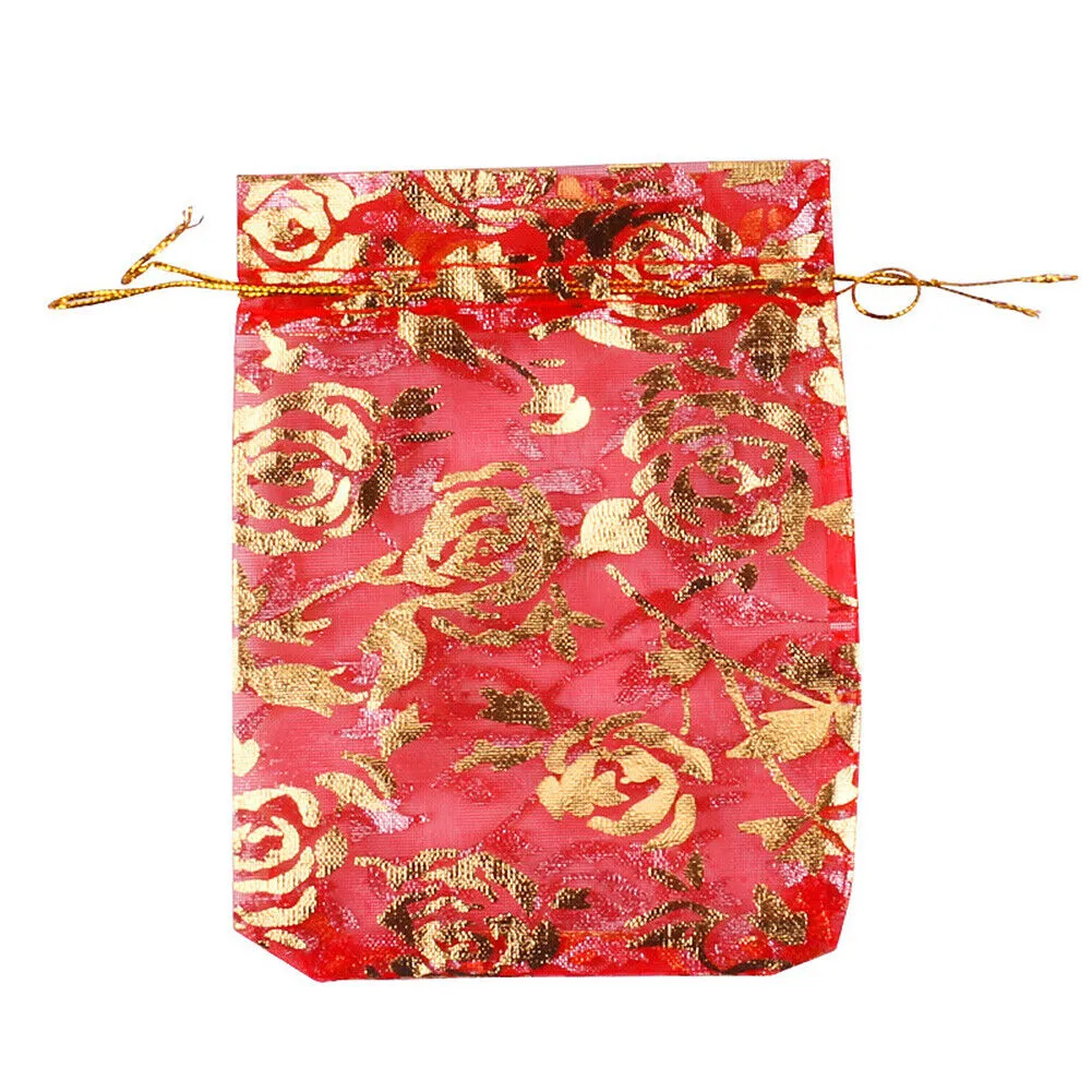 US 50~200 Sheer Coralline Organza Favor Gift Bags Jewelry Pouches Wedding Party