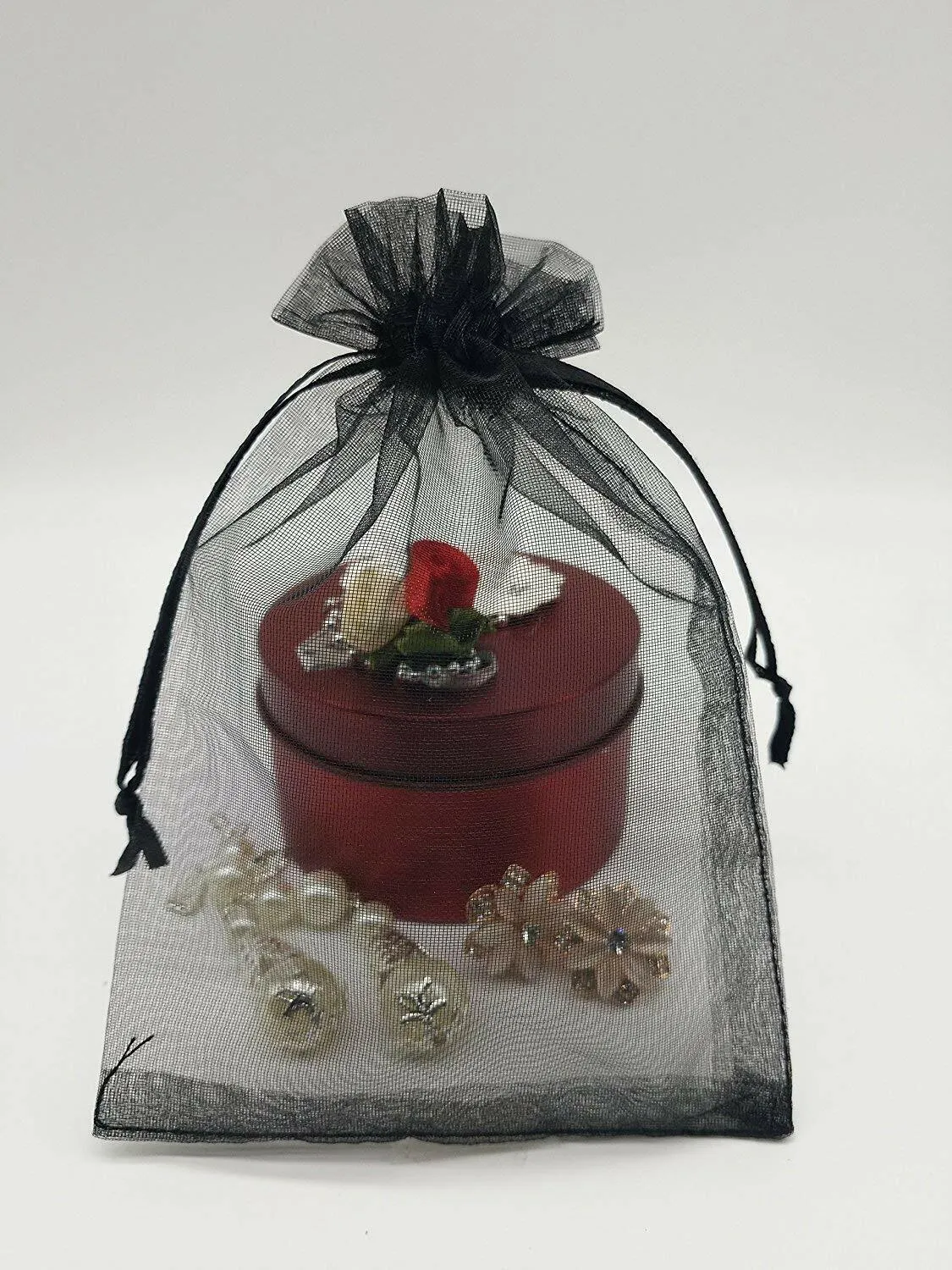 US 50~200 Sheer Coralline Organza Favor Gift Bags Jewelry Pouches Wedding Party