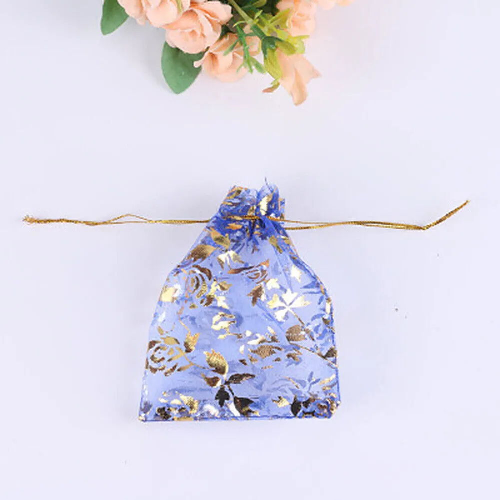 US 50~200 Sheer Coralline Organza Favor Gift Bags Jewelry Pouches Wedding Party