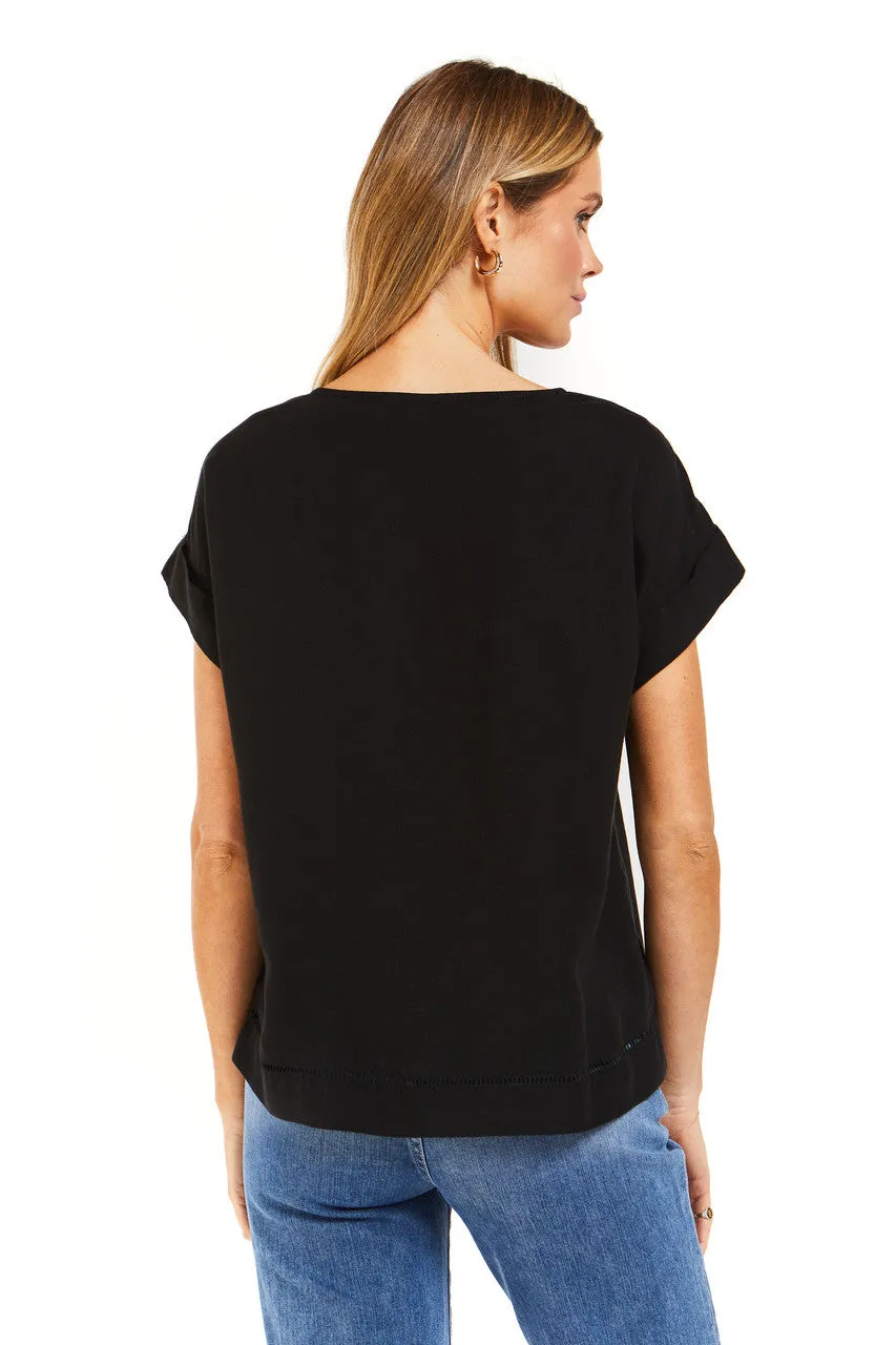 Velvet Heart Arabella Black Trim Detail Top