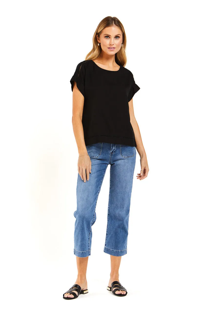 Velvet Heart Arabella Black Trim Detail Top