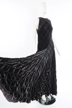 Velvet Lattice Cut Gown