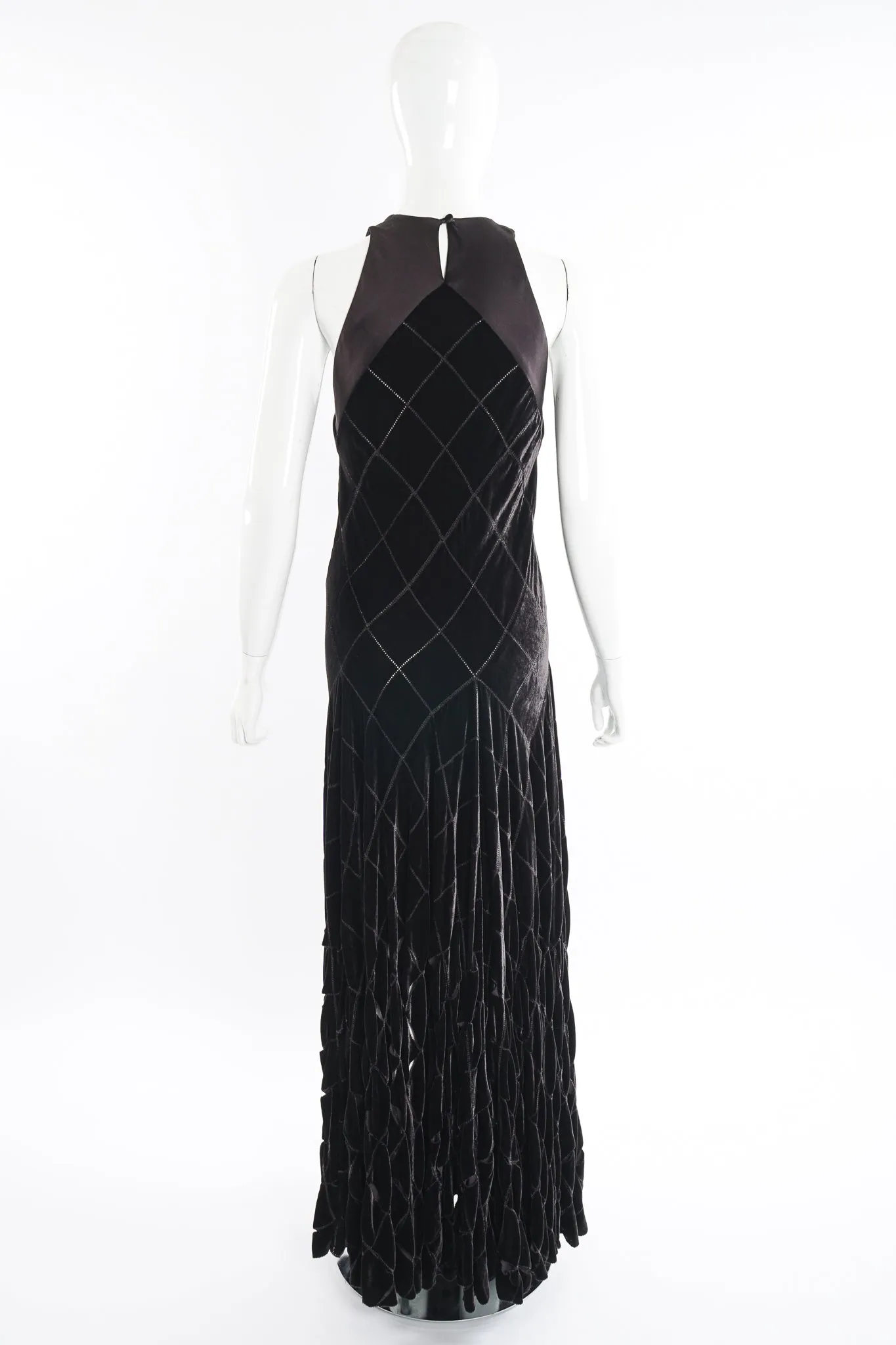 Velvet Lattice Cut Gown