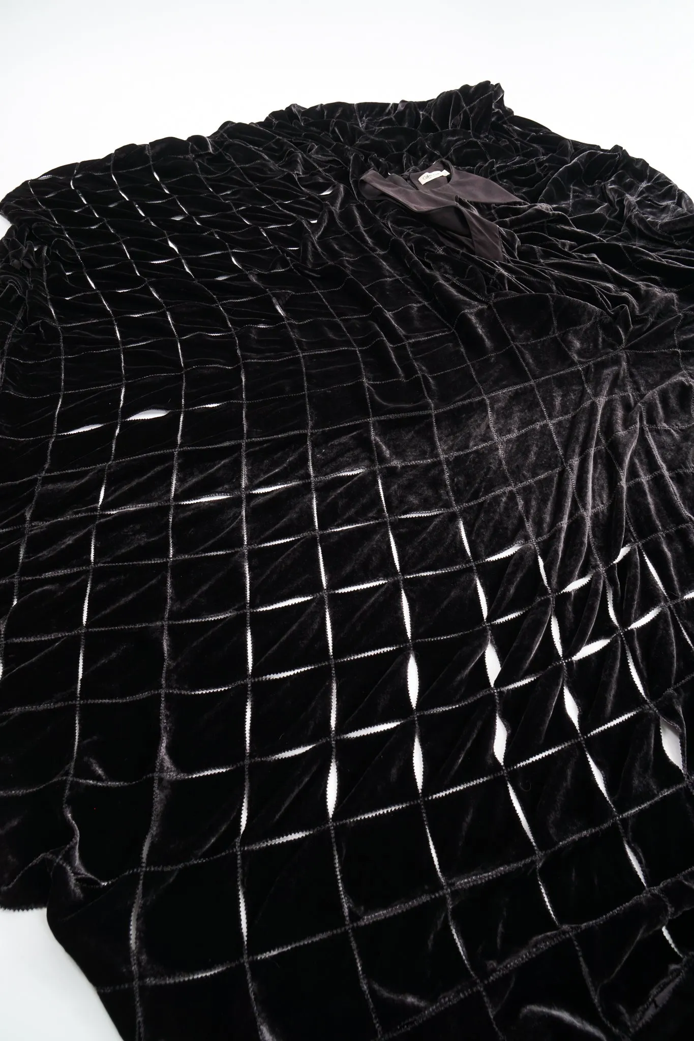 Velvet Lattice Cut Gown